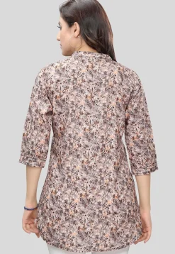 Digital Printed Crepe Tunic in Old Rose