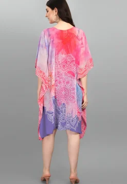 Digital Printed Georgette Kaftan in Multicolor
