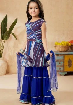 Digital Printed Georgette Pakistani Suit in Multicolor