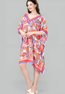 Digital Printed Georgette Kaftan in Multicolor