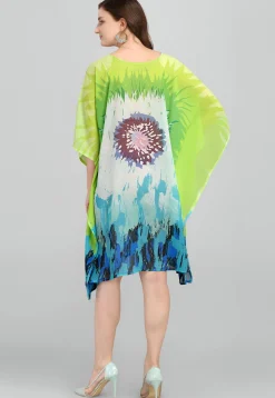 Digital Printed Georgette Kaftan in Multicolor