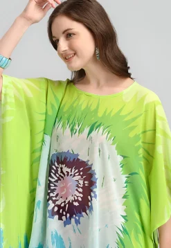Digital Printed Georgette Kaftan in Multicolor