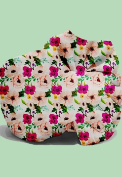 Digital Printed Modal Satin Kids Turban in Peach