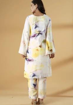 Digital Printed Muslin Silk Pakistani Suit in Multicolor