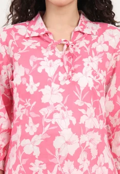 Digital Printed Pure Cotton Co Ord Set in Pink