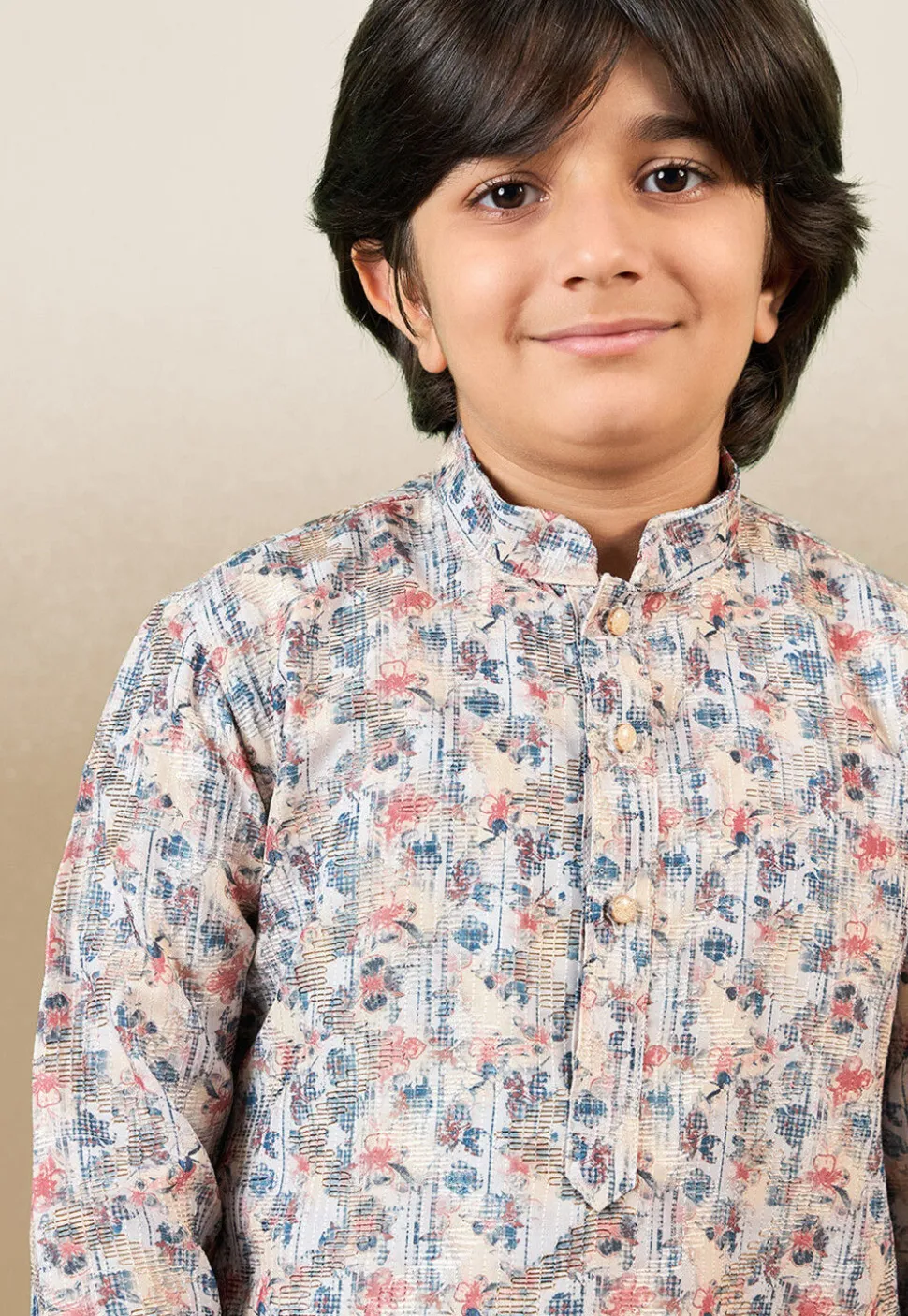 Digital Printed Pure Cotton Kurta Set in Multicolor