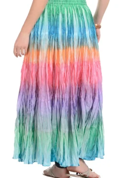 Digital Printed Pure Cotton Skirt in Multicolor