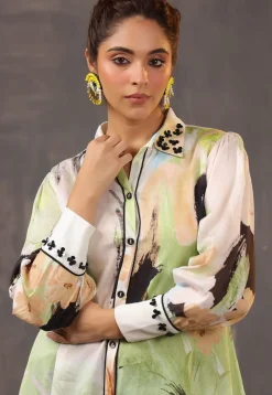 Digital Printed Pure Cotton Tunic in Multicolor