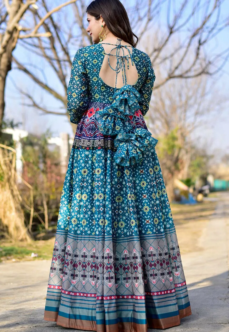 Digital Printed Pure Cotton in Blue