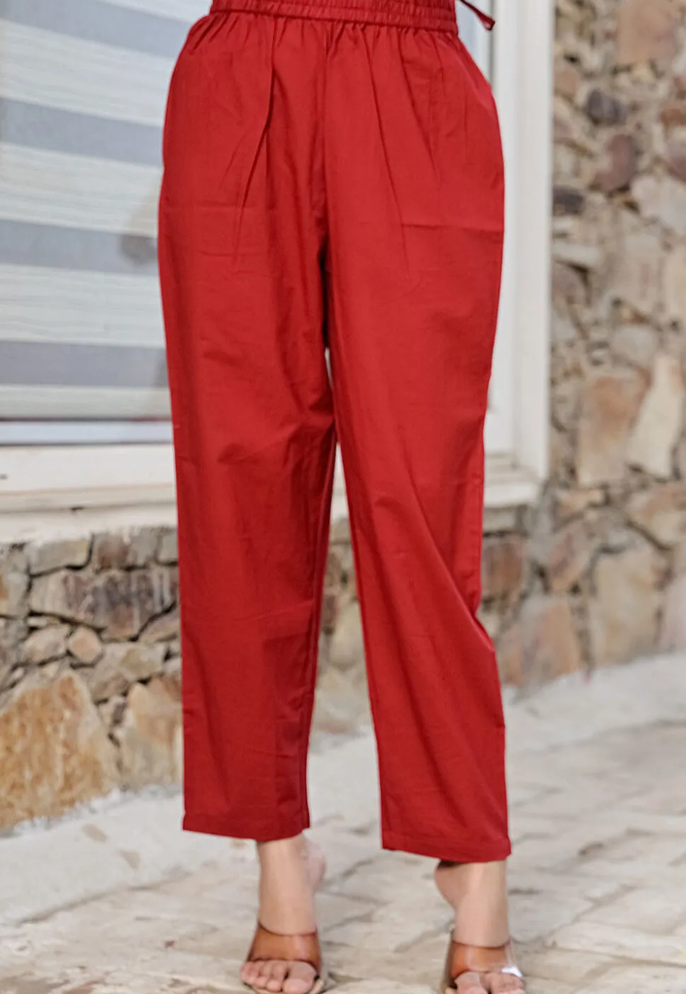 Digital Printed Pure Cotton Pakistani Suit in Maroon