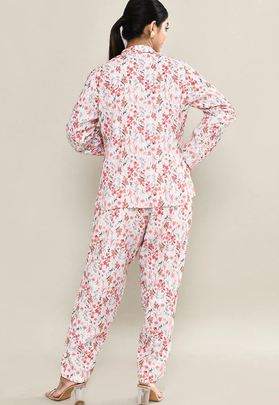 Digital Printed Pure Cotton Co Ord Set in Multicolor
