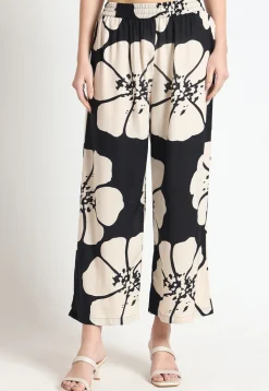 Digital Printed Rayon A Line Kurta Set in Black