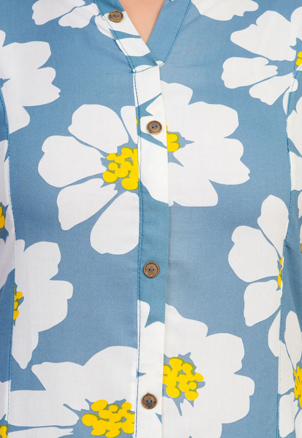 Digital Printed Rayon Co Ord Set in Blue