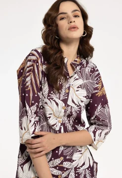 Digital Printed Rayon Straight Kurta Set in Violet