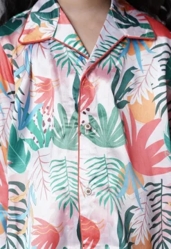 Digital Printed Satin Co Ord Set in Multicolor