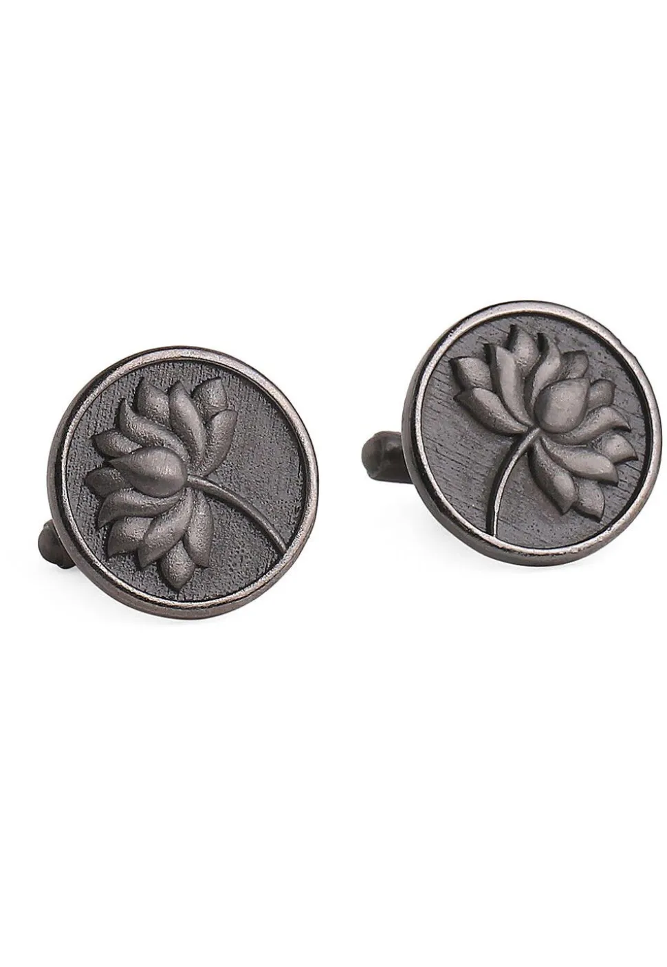 Divine Lotus Metallic Cufflink Pair