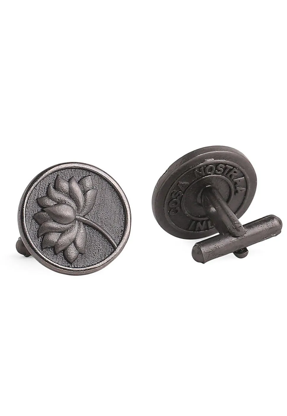 Divine Lotus Metallic Cufflink Pair