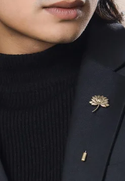Divine Lotus Metallic Lapel Pin