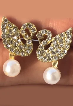 Duck Style Stone Studded Earring