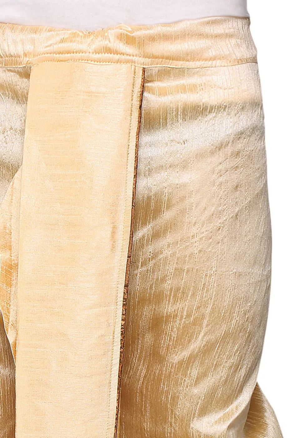 Dupion Silk Dhoti in Beige