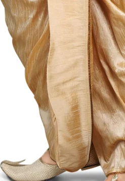 Dupion Silk Dhoti in Beige