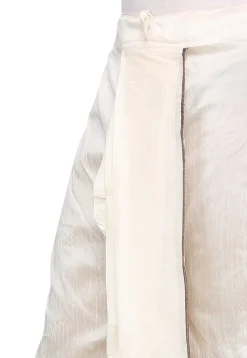 Dupion Silk Dhoti in Off White