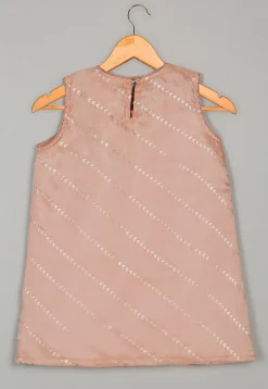Embellished Art Silk Punjabi Suit in Peach