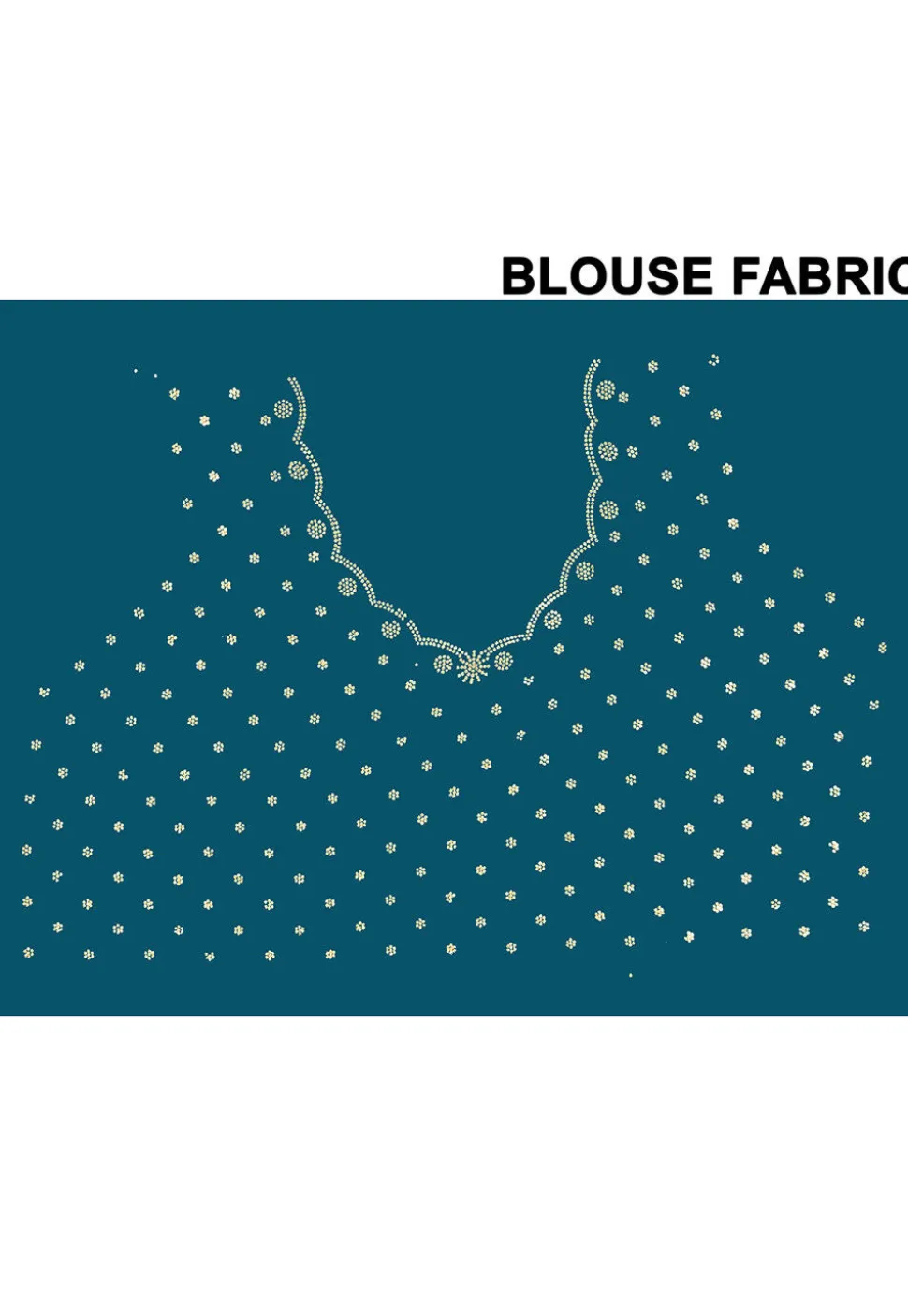 Embellished Chiffon Saree in Teal Blue