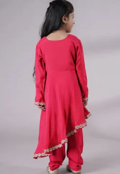 Embellished Shantoon Punjabi Suit in Pink