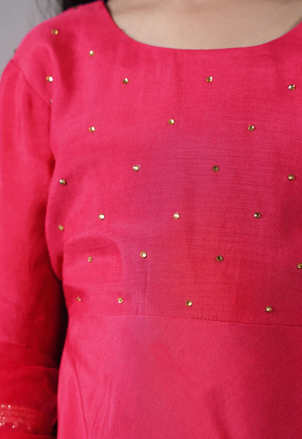 Embellished Shantoon Punjabi Suit in Pink