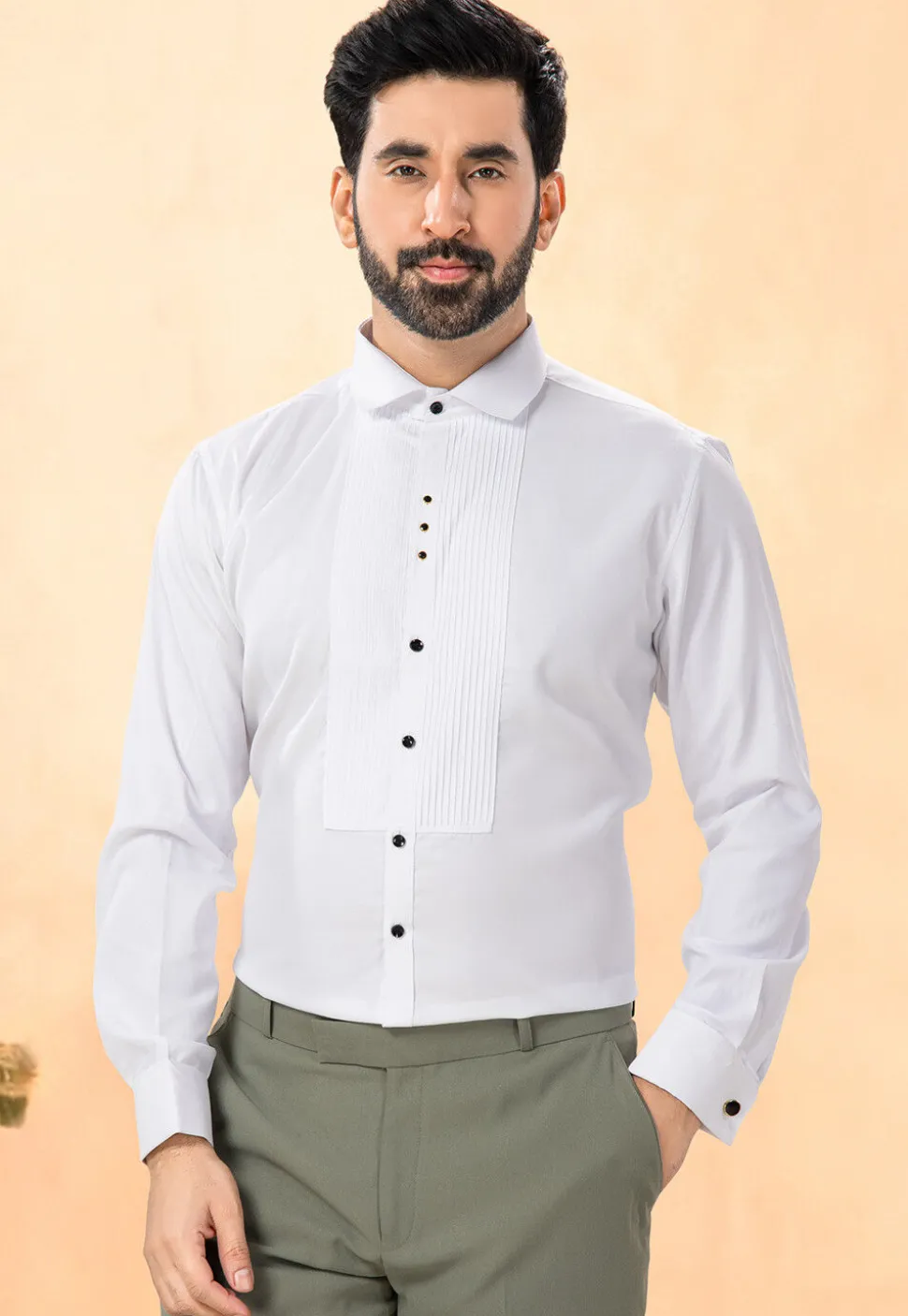 Embellished Terry Rayon Tuxedo in Grey