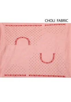 Embroidered Art Silk Lehenga in Peach