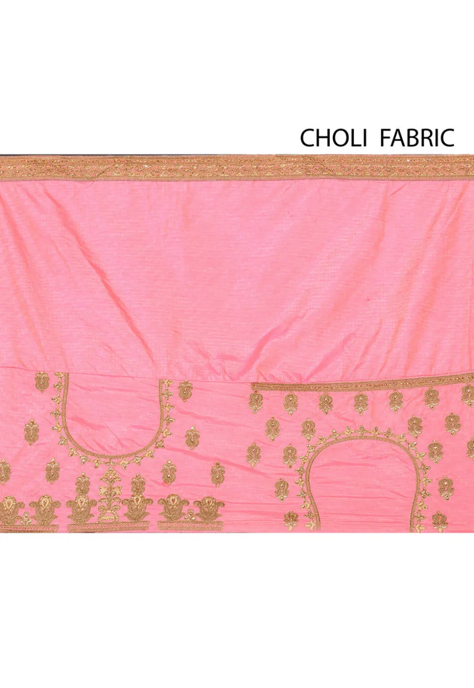 Embroidered Art Silk Lehenga in Pink