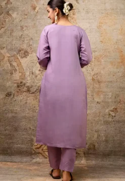 Embroidered Art Silk Pakistani Suit in Purple