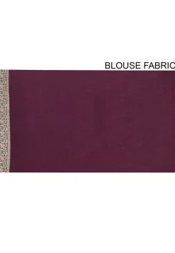 Embroidered Art Silk Saree in Dark Purple