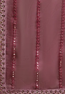 Embroidered Art Silk Saree in Wine