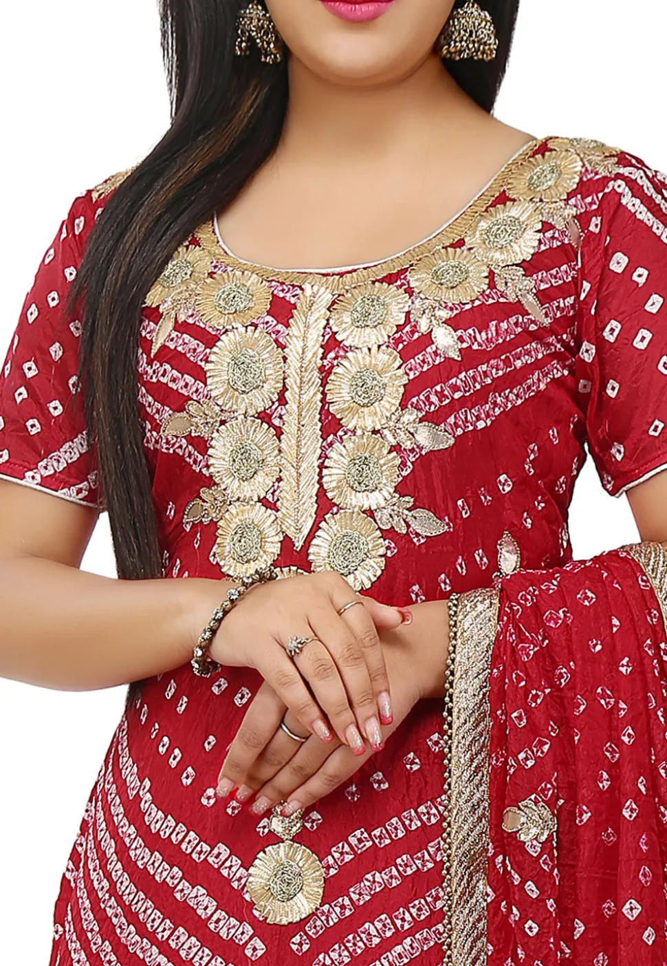 Embroidered Art Silk Straight Cut Suit in Maroon