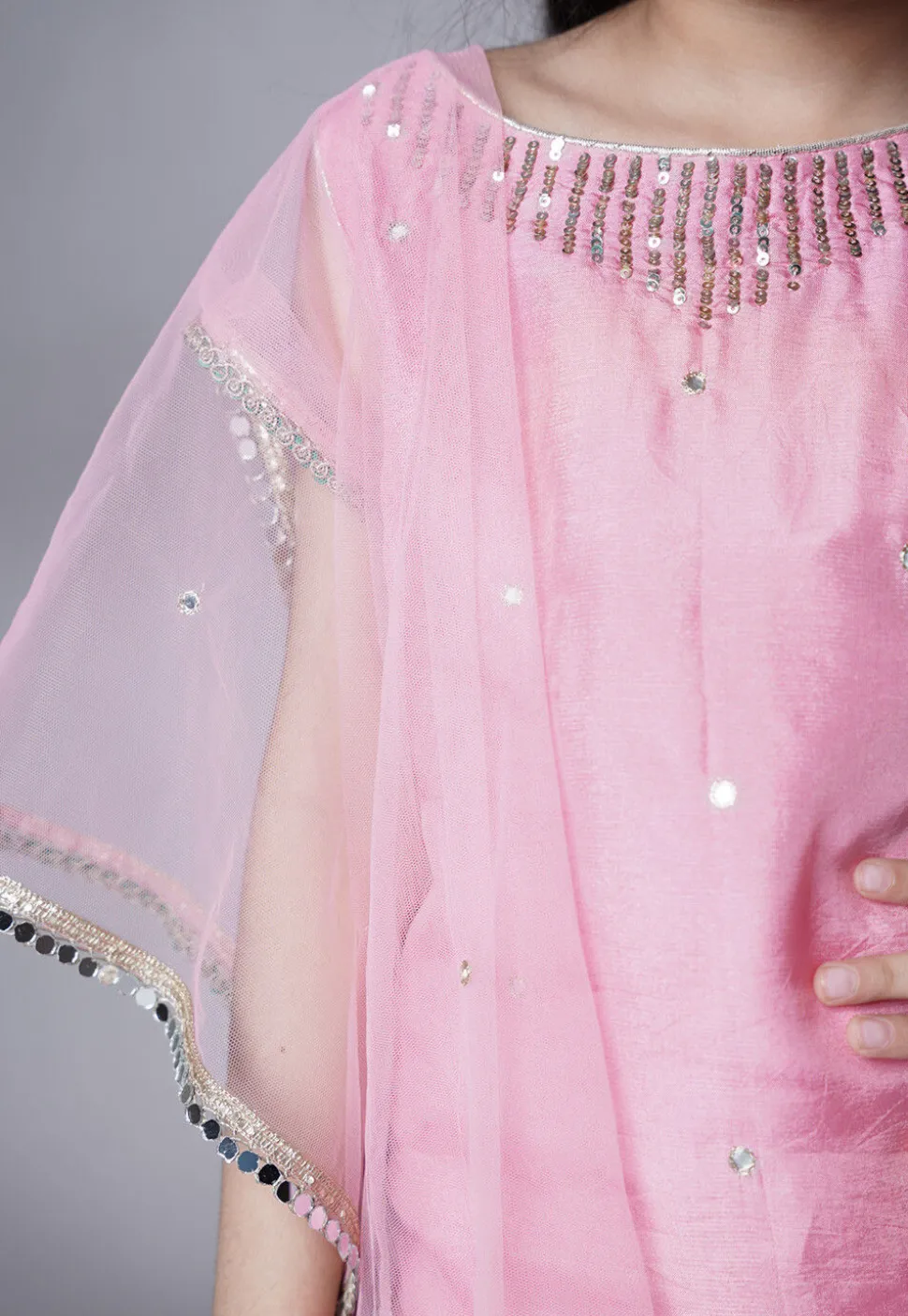 Embroidered Chanderi Silk Pakistani Suit in Pink