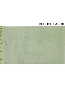 Embroidered Chinon Chiffon Saree in Dusty Green