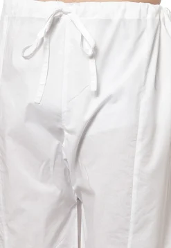 Embroidered Cotton Kurta Set in White