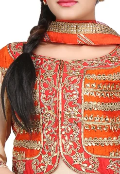 Embroidered Cotton Silk Jacket Style Punjabi Suit in Beige