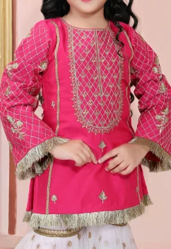 Embroidered Cotton Silk Pakistani Suit in Pink
