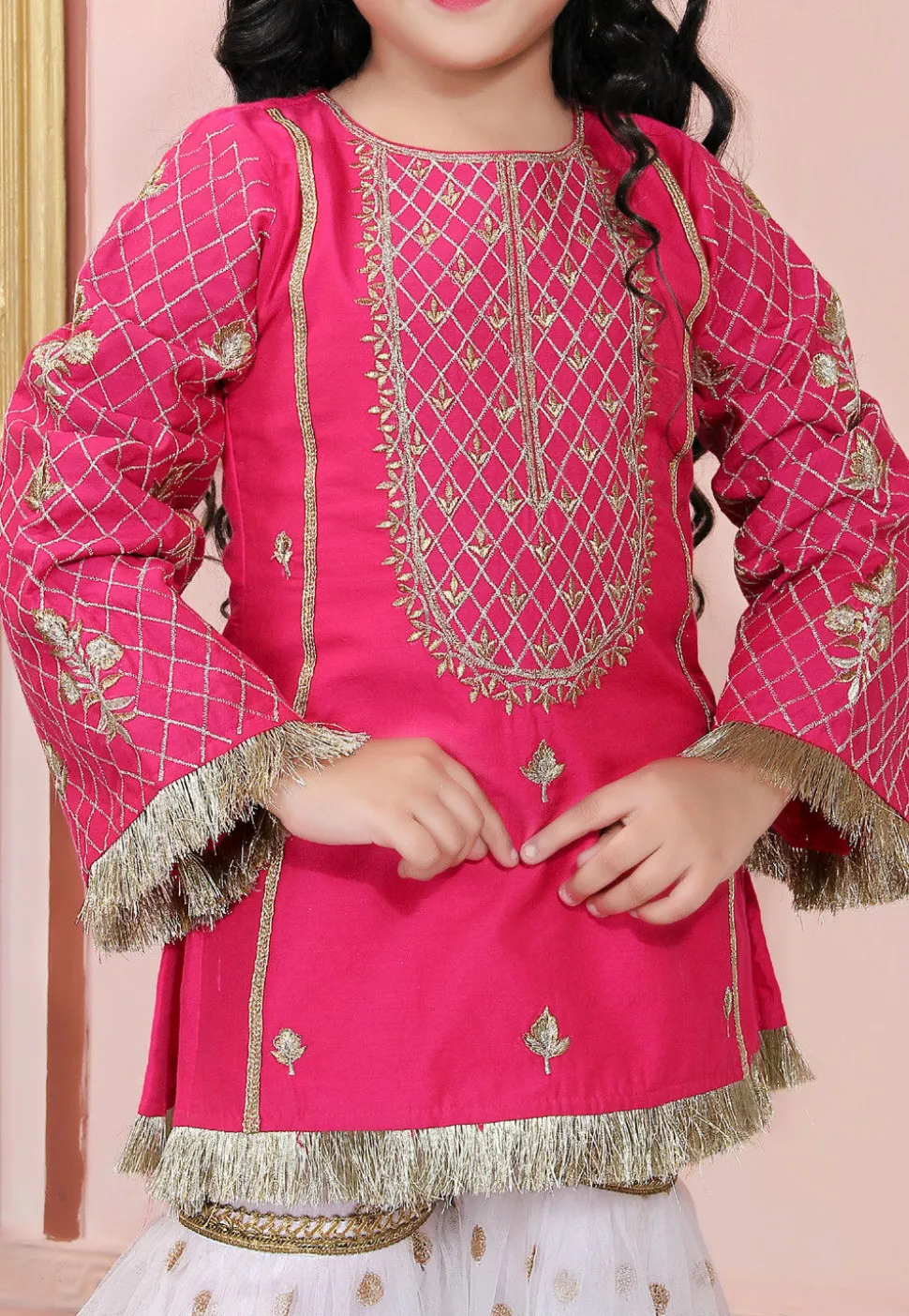 Embroidered Cotton Silk Pakistani Suit in Pink