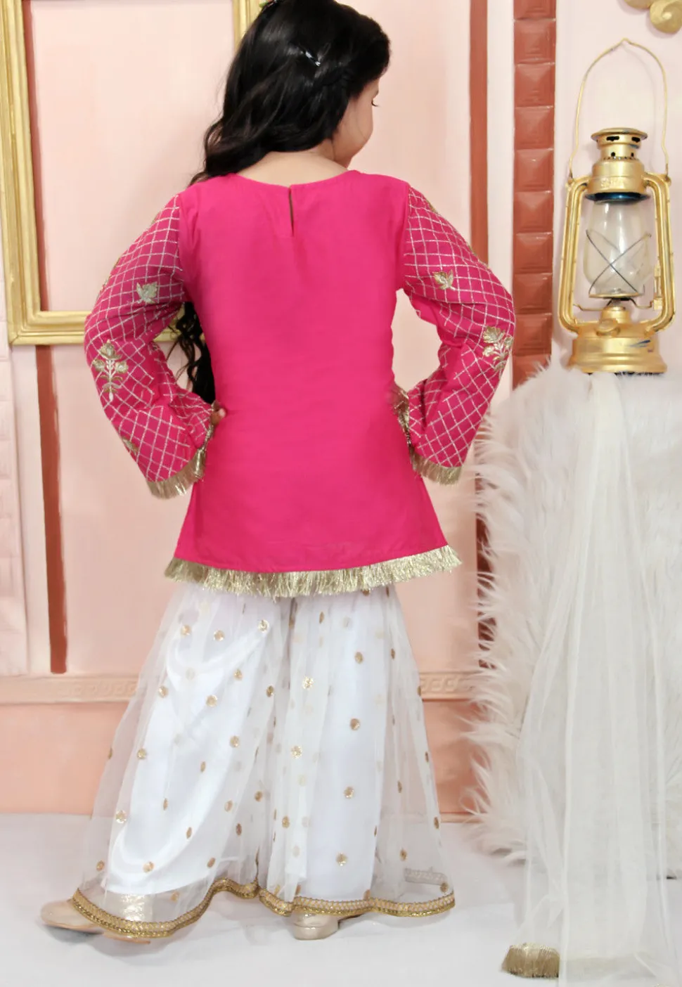Embroidered Cotton Silk Pakistani Suit in Pink