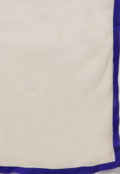 Embroidered Georgette A Line Suit in Royal Blue