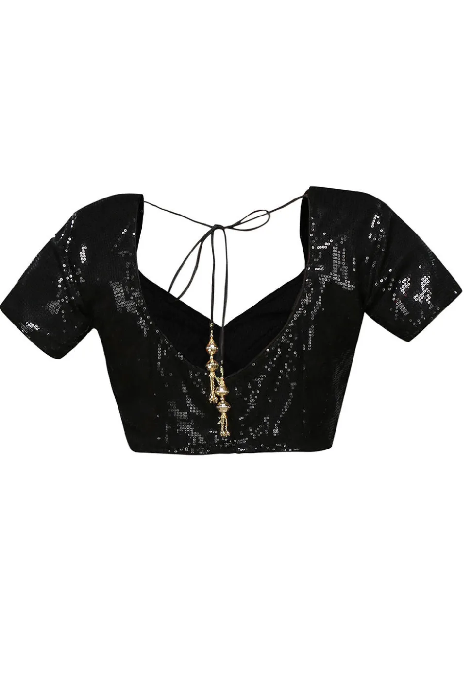 Embroidered Georgette Blouse in Black
