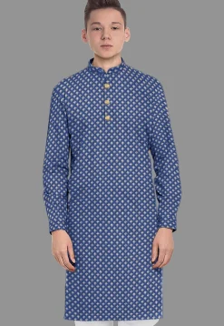 Embroidered Georgette Kurta in Light Blue