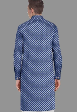 Embroidered Georgette Kurta in Light Blue