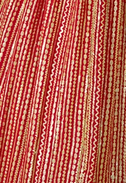 Embroidered Georgette Lehenga in Red