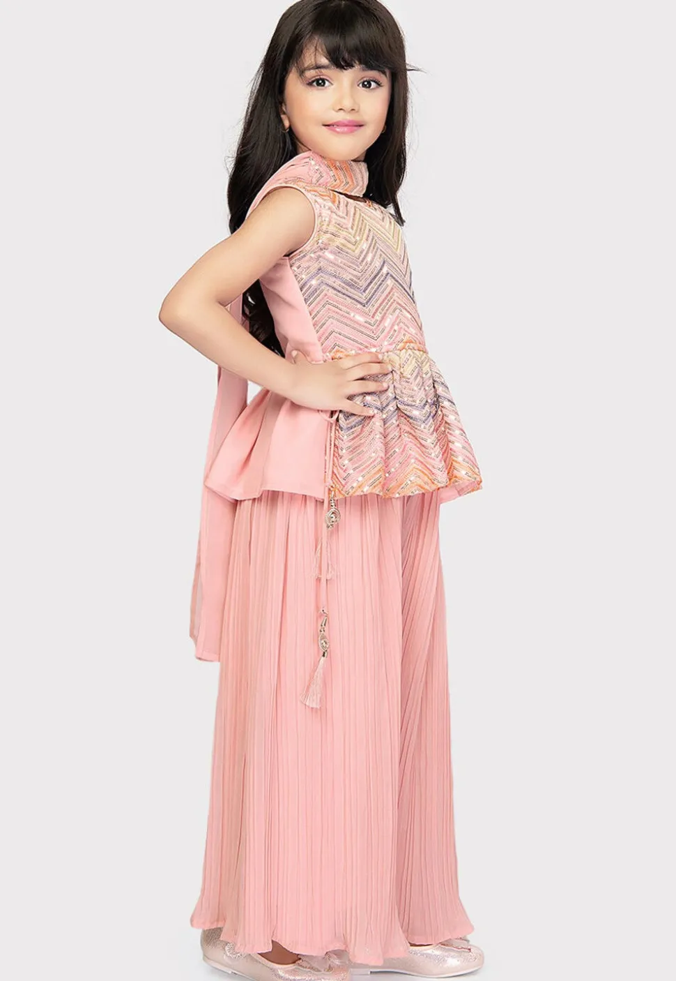 Embroidered Georgette Pakistani Suit in Pink